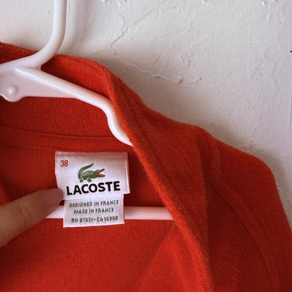 Lacoste Jacket Womens S Full Zip Made in France F4728 Retro Embroidered France - Picture 4 of 9